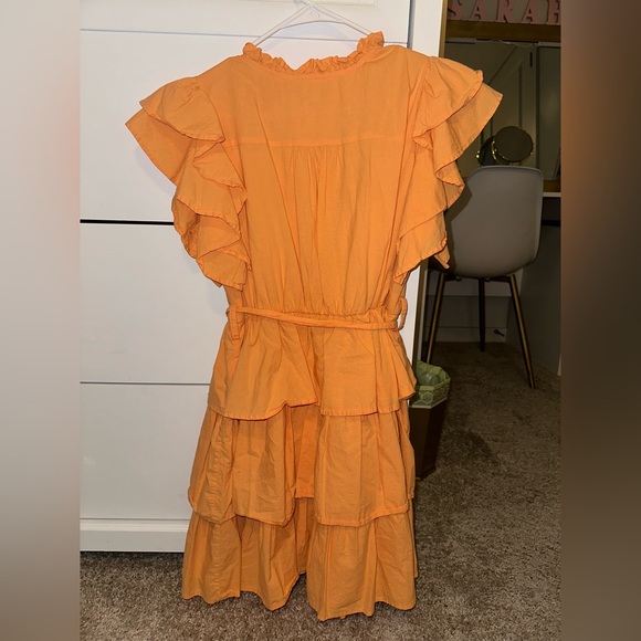 Orange Ruffle Dress - Picture 3 of 5